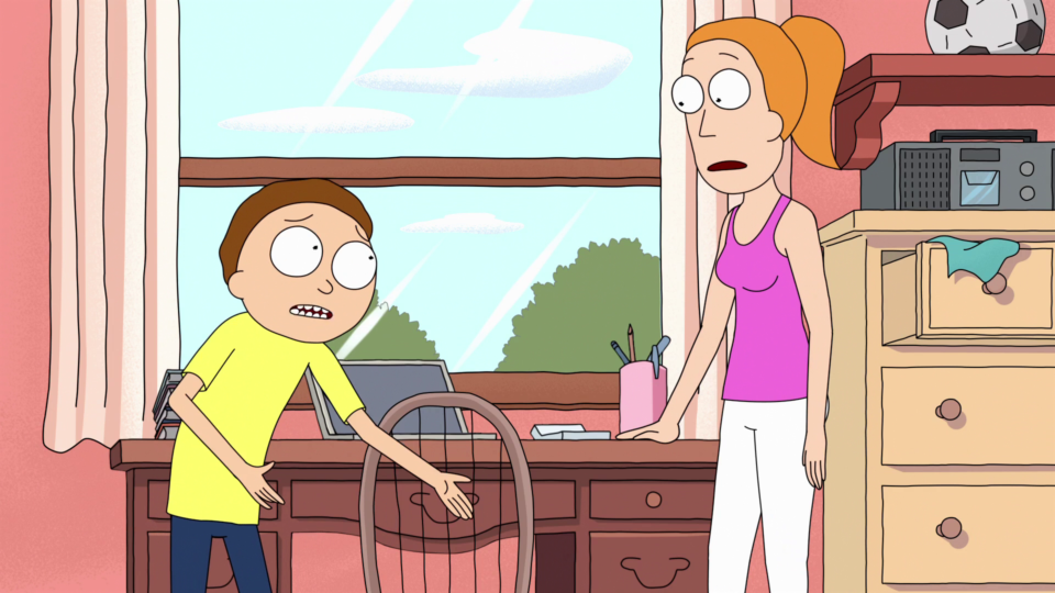 Summer and Morty from Rixty minutes