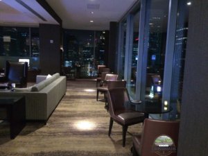 The top floor lounge at the Hilton Americas-Houston